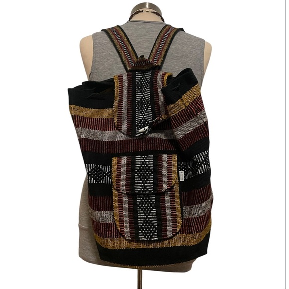 Mexican Woven Backpack - Picture 1 of 6